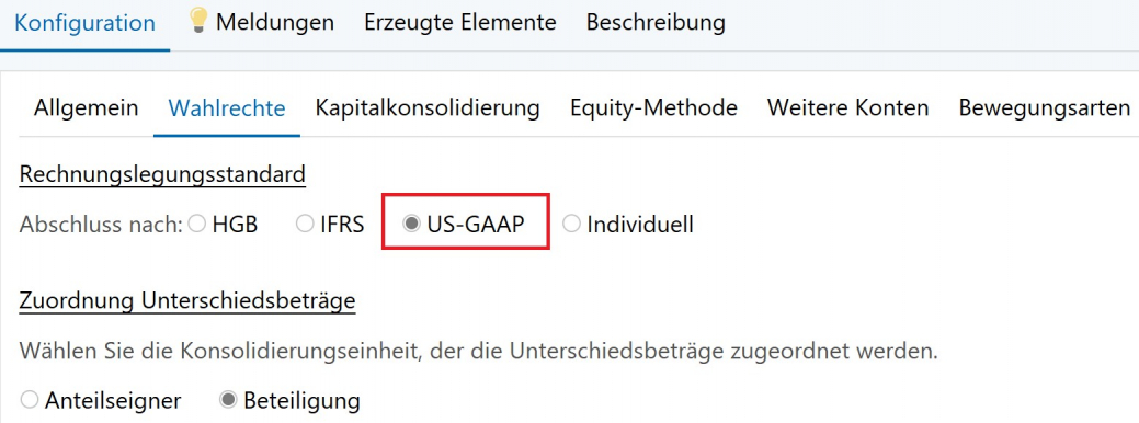 US-GAAP Rechnungslegungsstandard